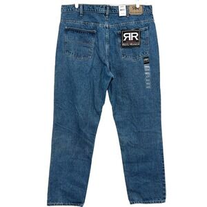 Real Ranch Workwear Men's Regular Fit Jeans Size 40x34 Blue Cotton Denim NWT